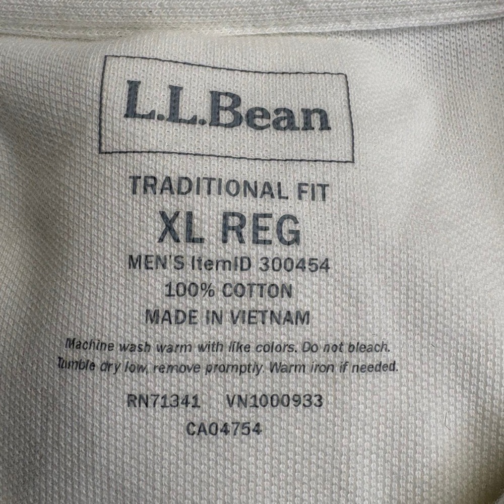 LOT OF 2 L.L. Bean‎ Yellow White Golf Breathable Cotton Polo Shirts Mens Sz XL - Picture 7 of 7